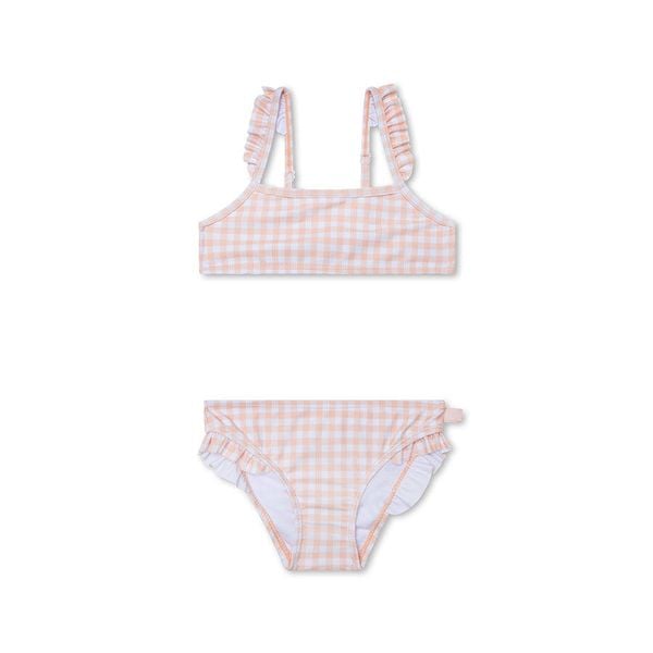 Swim Essentials Bikini - Orange - Sunset Grid. Białe bikini damskie SWIM ESSENTIALS, bez wzorów, moda ciążowa. Za 250.99 zł.