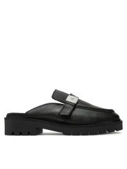 Calvin Klein Jeans Klapki Flatform Slipon Mg Lth YW0YW01655 Czarny. Czarne klapki damskie Calvin Klein Jeans, bez wzorów, z jeansu, bez zapięcia. Za 319.99 zł.