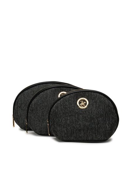 Beverly Hills Polo Club Zestaw kosmetyczek BHPC-U1-007-SS25 (3-pack) Czarny. Czarne torebki do ręki damskie Beverly Hills Polo Club, bez wzorów, z materiału, bez dodatków. Za 99.99 zł.