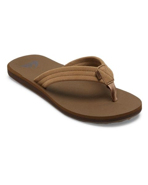 Sandały dla Mężczyzn CARVER SUEDE CORE. Brązowe sandały męskie Quiksilver, z gumy, bez zapięcia. Za 129.99 zł.