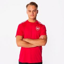 Koszulka piłkarska dla dorosłych Arsenal. Czerwone koszulki sportowe męskie ARSENAL, m, bez wzorów, z poliesteru, bez kołnierzyka, bez ramiączek, do piłki nożnej. Za 169.99 zł.