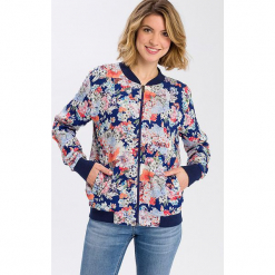 Kurtka w kolorze granatowym ze wzorem. Niebieskie kurtki damskie Cross Jeans. W wyprzedaży za 90.95 zł.