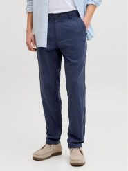 Jack & Jones Chinosy Stace 12248604 Granatowy Tapered Fit. Niebieskie eleganckie spodnie męskie Jack & Jones, m, bez wzorów, z bawełny. Za 269.99 zł.