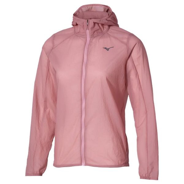 Damska kurtka z kapturem Mizuno Tech Light. Czerwone kurtki damskie Mizuno, s, bez wzorów, z nylonu, z kapturem. Za 389.50 zł.