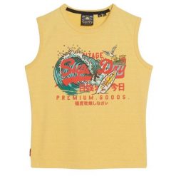 Damski tank top Superdry LA Vintage Logo. Żółte bielizna termoaktywna damska Superdry., s, bez wzorów, bez ramiączek. W wyprzedaży za 119.40 zł.