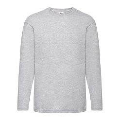 Męska Koszulka Z Długim Rękawem Valueweight Heather. Szare bluzki z długim rękawem męskie Fruit of the Loom, m, bez wzorów, bez kołnierzyka, bez ramiączek, trekkingowe. Za 60.99 zł.