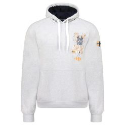Bluza Geographical Norway GAKADO BLENDED GREY DB MEN 100 mieszana szarość męska. Szare bluzy męskie Geographical Norway, l, bez wzorów, z polaru, bez kaptura. Za 149.00 zł.