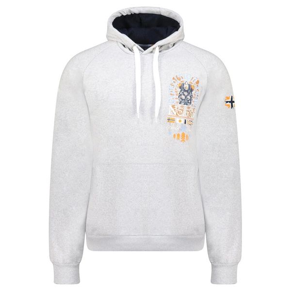 Bluza Geographical Norway GAKADO BLENDED GREY DB MEN 100 mieszana szarość męska. Szare bluzy męskie Geographical Norway, l, bez wzorów, z polaru, bez kaptura. Za 149.00 zł.