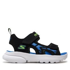 Sandały Skechers. Czarne sandały chłopięce Skechers, bez zapięcia. Za 139.99 zł.