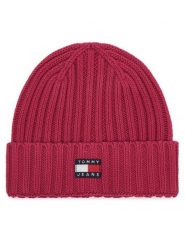 Tommy Hilfiger Czapka Heritage AW0AW18979 Różowy ciemny. Czerwone czapki i kapelusze damskie Tommy Hilfiger, na zimę, bez wzorów, z bawełny. Za 149.99 zł.