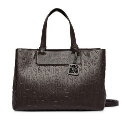 Torebka Armani Exchange. Brązowe torebki do ręki damskie Armani Exchange, bez wzorów, klasyczne, bez dodatków. Za 679.99 zł.