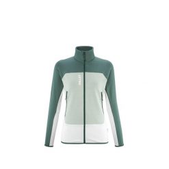 Bluza turystyczna damska Millet Fusion Grid Jkt W active fit Polartec PowerGrid. Zielone bluzy damskie Millet, l, bez wzorów, z tkaniny, bez kaptura. Za 680.00 zł.