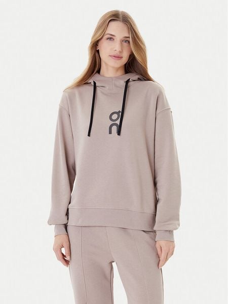 On Bluza Club Hoodie 1WE1004 Beżowy Relaxed Fit. Brązowe bluzy damskie On, xs, bez wzorów, z bawełny, bez kaptura. Za 499.99 zł.