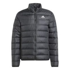 Kurtka Mężczyzna Adidas Essentials Light Down czarny. Białe kurtki męskie Adidas, m, bez wzorów, z puchu, do piłki nożnej. W wyprzedaży za 446.10 zł.