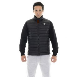 Bluza z pełny zamek błyskawiczny na co dzień. Czarne bluzy męskie LEONE 1947 APPAREL, bez wzorów, bez kaptura. W wyprzedaży za 191.56 zł.