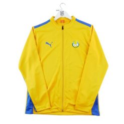 Second life - Męska pomarańczowa kurtka do dresu - Jak nowy. Brązowe kurtki męskie Puma, m, bez wzorów, z dresówki, sportowe, bez kaptura. Za 105.71 zł.