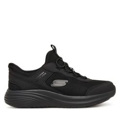 Sneakersy Skechers. Czarne trampki i tenisówki chłopięce Skechers, bez wzorów, bez zapięcia. Za 199.99 zł.