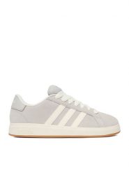 Adidas Sneakersy CEO-GRAND COURT 00S K JH6179 Szary jasny. Szare buty sportowe dziewczęce Adidas, bez wzorów, ze skóry, bez zapięcia. Za 219.99 zł.
