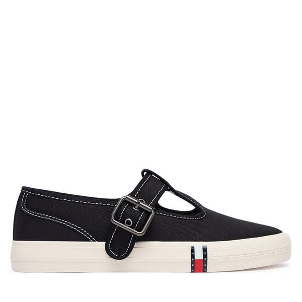 Tenisówki Tommy Jeans. Czarne trampki i tenisówki damskie Tommy Jeans, bez wzorów, z jeansu, bez zapięcia. Za 369.99 zł.