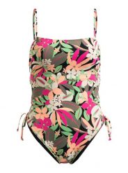 Strój kąpielowy jednoczęściowy damski ROXY Printed Beach Classics Lace UP. Czarne kostiumy jednoczęściowe damskie Roxy, m, bez wzorów, z materiału, do pływania. Za 149.99 zł.