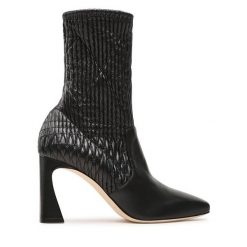 Botki Alberta Ferretti. Czarne botki damskie Alberta Ferretti, bez obcasa, na słupku, bez zapięcia. Za 3,139.00 zł.