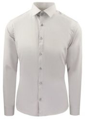 Męska Koszula Wizytowa, Taliowany Krój - Victorio - Jasny Popiel. Szare koszule męskie Victorio, m, bez wzorów, z bawełny, eleganckie, bez kołnierzyka, bez ramiączek. Za 135.00 zł.