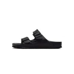 Klapki damskie Birkenstock Arizona W Eva. Czarne klapki damskie Birkenstock, bez wzorów, z materiału, sportowe, bez obcasa. Za 149.00 zł.
