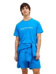 Koszulka Peak Performance męska Active Tee niebieska - L. Niebieskie koszulki sportowe męskie Peak Performance, l, bez wzorów, z bawełny, bez kołnierzyka, bez ramiączek, do biegania. Za 179.00 zł.