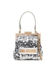 LOVE MOSCHINO Torebka JC4146PP0NKK190A Srebrny. Szare torebki do ręki damskie Love Moschino, bez wzorów, z tworzywa sztucznego, wizytowe, bez dodatków. Za 699.99 zł.