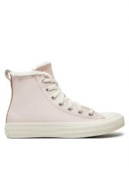 Converse Trampki Ctas Hi A09263C Różowy. Czerwone trampki i tenisówki damskie Converse, bez wzorów, ze skóry, bez zapięcia. Za 189.99 zł.
