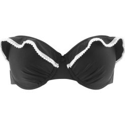 Biustonosz bikini na fiszbinach bonprix czarny. Czarne bikini damskie bonprix. Za 59.99 zł.