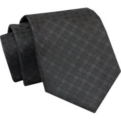 Krawat - ALTIES - Czerń, Faktura w Grochy. Krawaty i muchy Alties, bez wzorów, z tkaniny, eleganckie. Za 49.00 zł.