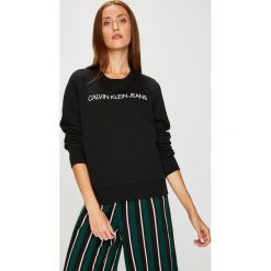 Calvin Klein Jeans - Bluza. Szare bluzy damskie Calvin Klein Jeans, z nadrukiem, z bawełny. Za 359.90 zł.