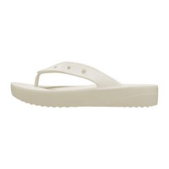 Japonki damskie Crocs Classic Platform. Brązowe skarpety damskie Crocs, bez wzorów, z materiału. Za 179.99 zł.