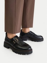 Lasocki Półbuty CEO-RST-58126-11 Czarny. Czarne półbuty damskie Lasocki, bez wzorów, ze skóry, bez obcasa, bez zapięcia. Za 249.99 zł.