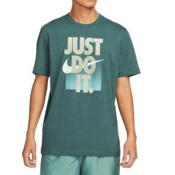 T-Shirt JDI 12Mo Rozmiar S Zielony - DZ2993-309. Zielone buty sportowe męskie Nike, z bawełny, bez zapięcia, na fitness i siłownię. Za 127.60 zł.