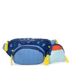 Saszetka nerka Nelli Blu. Niebieskie plecaki damskie Nelli Blu, bez wzorów, sportowe. Za 49.99 zł.