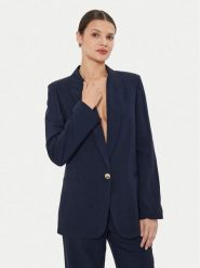 ViCOLO Marynarka TB1561 Granatowy Regular Fit. Niebieskie żakiety damskie ViCOLO, s, bez wzorów, z wiskozy. Za 349.99 zł.