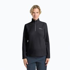 Bluza trekkingowa damska Jack Wolfskin Taunus Hz. Czarne bluzy damskie Jack Wolfskin, bez wzorów, bez kaptura. Za 179.99 zł.