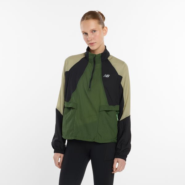 Kurtka damska New Balance WO53206GAS – zielona. Zielone kurtki damskie New Balance, s, bez wzorów, z materiału, bez kaptura. Za 539.99 zł.