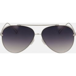 Srebrne okulary przeciwsłoneczne. Szare okulary przeciwsłoneczne damskie Kazar. Za 369.00 zł.