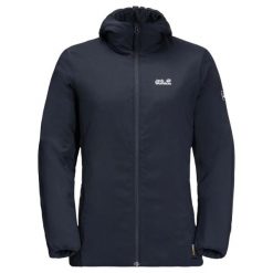 Damska Kurtka Atmos. Niebieskie kurtki damskie Jack Wolfskin, l, bez wzorów, z materiału, z kapturem. Za 638.99 zł.