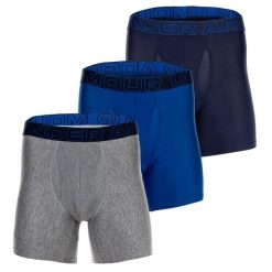 Bokserki termoaktywne Under Armour Performance Tech 6 in 3-Pack Boxerjock. Niebieskie bokserki męskie Under Armour, m, bez wzorów. Za 179.99 zł.