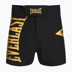 Spodenki treningowe Everlast MMA. Czarne krótkie spodenki sportowe męskie Everlast, l, bez wzorów, z bawełny, na fitness i siłownię. Za 269.99 zł.
