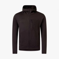 Bluza Z Kapturem Rozpinana Mężczyzna Oddychający. Czarne bluzy męskie SWEDEMOUNT, l, bez wzorów, z elastanu, z kapturem. Za 199.99 zł.