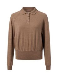 Opus Damski sweter z cienkiej dzianiny - Geigi Kobiety drobna dzianina brązowy jednolity, 40. Brązowe swetry damskie Opus, bez wzorów, z dzianiny, bez kołnierzyka, bez ramiączek, bez kaptura. Za 399.95 zł.