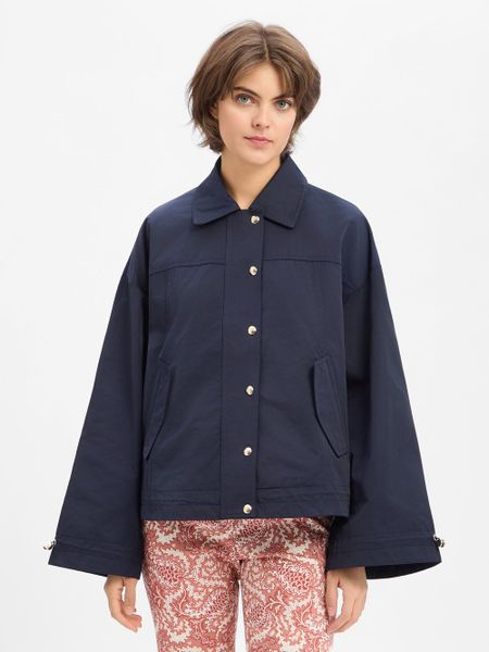 Liu Jo Collection Kurtka Kobiety Bawełna niebieski, S. Niebieskie kurtki damskie Liu Jo Collection, na lato, s, bez wzorów, z bawełny, bez kaptura. Za 479.95 zł.
