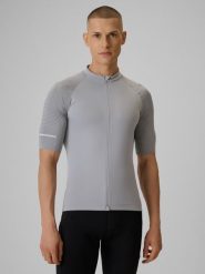 4F Koszulka kolarska męska - szara XL. Szare t-shirty męskie 4f, l, bez wzorów, z materiału, biznesowe, bez kołnierzyka. Za 179.99 zł.