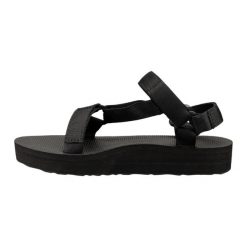 Klapki Teva Model W Midform Univer Kolor Czarny. Czarne klapki damskie Teva, bez wzorów, z materiału, bez obcasa, bez zapięcia. W wyprzedaży za 251.45 zł.