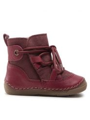 Froddo Kozaki G2160073 Bordowy. Czerwone buty zimowe dziewczęce Froddo, bez wzorów, ze skóry, bez zapięcia. Za 369.99 zł.